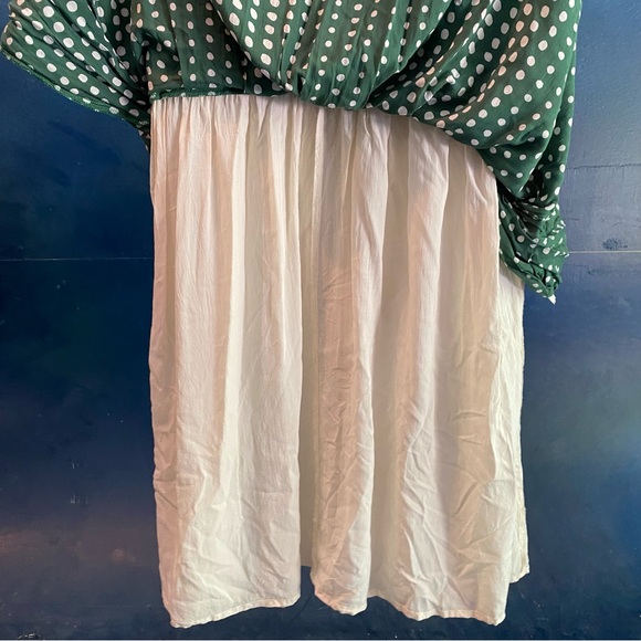 Sleeveless Green w/ polka dots dress purchased from Anthroplogie - Picture 4 of 7